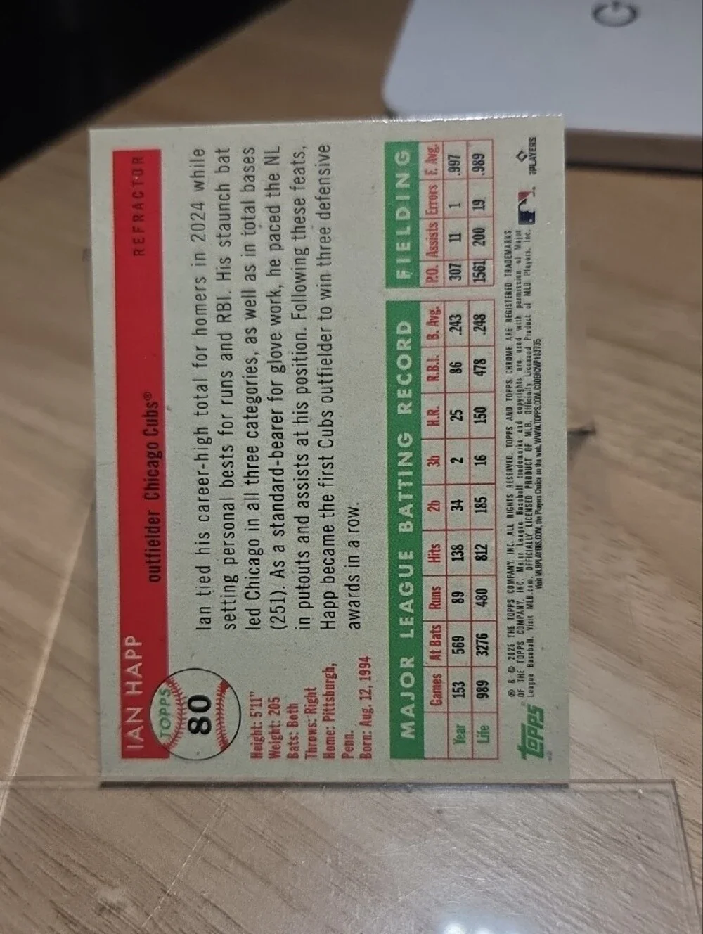 Topps trading card
